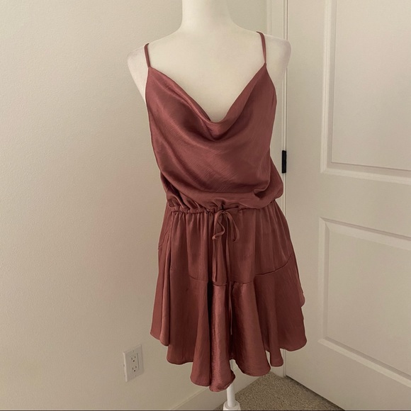 Mauve saints and secrets cowl neck mini dress - Picture 3 of 9
